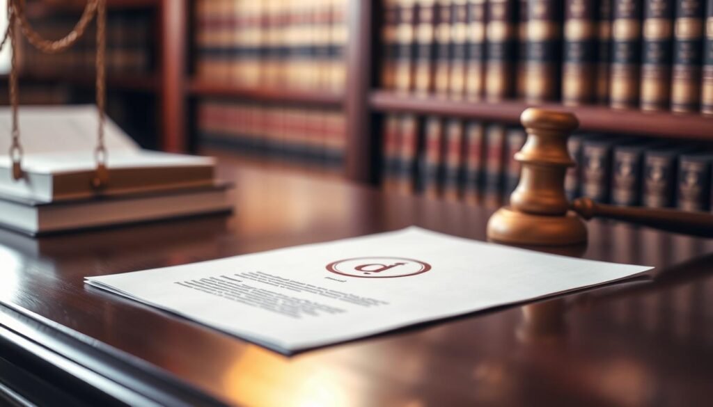 A formal notification document, with a seal or stamp, resting on a mahogany desk. The lighting is soft and warm, creating a sense of authority and professionalism. The background is blurred, with hints of a law library or office setting, suggesting the legal context. The notification appears crisp and well-defined, commanding attention. The overall atmosphere conveys the gravity and importance of the legal process, setting the stage for a discussion of "notificación and debido proceso". A formal notification document, with a seal or stamp, resting on a mahogany desk. The lighting is soft and warm, creating a sense of authority and professionalism. The background is blurred, with hints of a law library or office setting, suggesting the legal context. The notification appears crisp and well-defined, commanding attention. The overall atmosphere conveys the gravity and importance of the legal process, setting the stage for a discussion of "notificación and debido proceso".