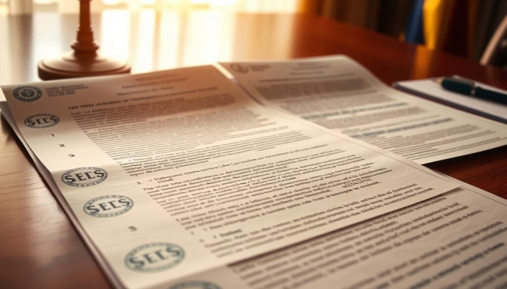 A meticulously crafted government contract document, its pages filled with dense legalese and technical specifications, resting on a polished wooden desk. The lighting casts a warm, authoritative glow, highlighting the intricate details and formal structure of the "pliego de condiciones contratación estatal". In the foreground, the document's crisp, typewritten text and official seals convey the weight and importance of this crucial procurement process. The middle ground features the document's various sections and subsections, each one a carefully constructed piece of the overall contractual framework. In the background, a subtle hint of the Colombian flag, subtly acknowledging the national context of this significant administrative procedure. A meticulously crafted government contract document, its pages filled with dense legalese and technical specifications, resting on a polished wooden desk. The lighting casts a warm, authoritative glow, highlighting the intricate details and formal structure of the "pliego de condiciones contratación estatal". In the foreground, the document's crisp, typewritten text and official seals convey the weight and importance of this crucial procurement process. The middle ground features the document's various sections and subsections, each one a carefully constructed piece of the overall contractual framework. In the background, a subtle hint of the Colombian flag, subtly acknowledging the national context of this significant administrative procedure.
