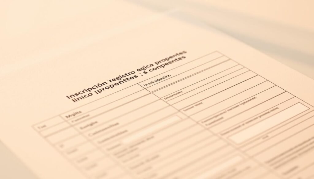 A neatly organized document with clean, minimalist design, depicting the "inscripción registro único proponentes" (Sole Bidder Registry Enrollment) process in Colombia. The page features a simple, elegant layout with a grid of form fields and input areas, surrounded by a soft, muted color palette. The lighting is warm and diffused, creating a professional, authoritative atmosphere. The angle is slightly elevated, allowing the viewer to clearly see the entire document layout. The composition emphasizes the structure and organization of the process, conveying a sense of efficiency and transparency. The overall mood is one of clarity, diligence, and administrative reliability. A neatly organized document with clean, minimalist design, depicting the "inscripción registro único proponentes" (Sole Bidder Registry Enrollment) process in Colombia. The page features a simple, elegant layout with a grid of form fields and input areas, surrounded by a soft, muted color palette. The lighting is warm and diffused, creating a professional, authoritative atmosphere. The angle is slightly elevated, allowing the viewer to clearly see the entire document layout. The composition emphasizes the structure and organization of the process, conveying a sense of efficiency and transparency. The overall mood is one of clarity, diligence, and administrative reliability.