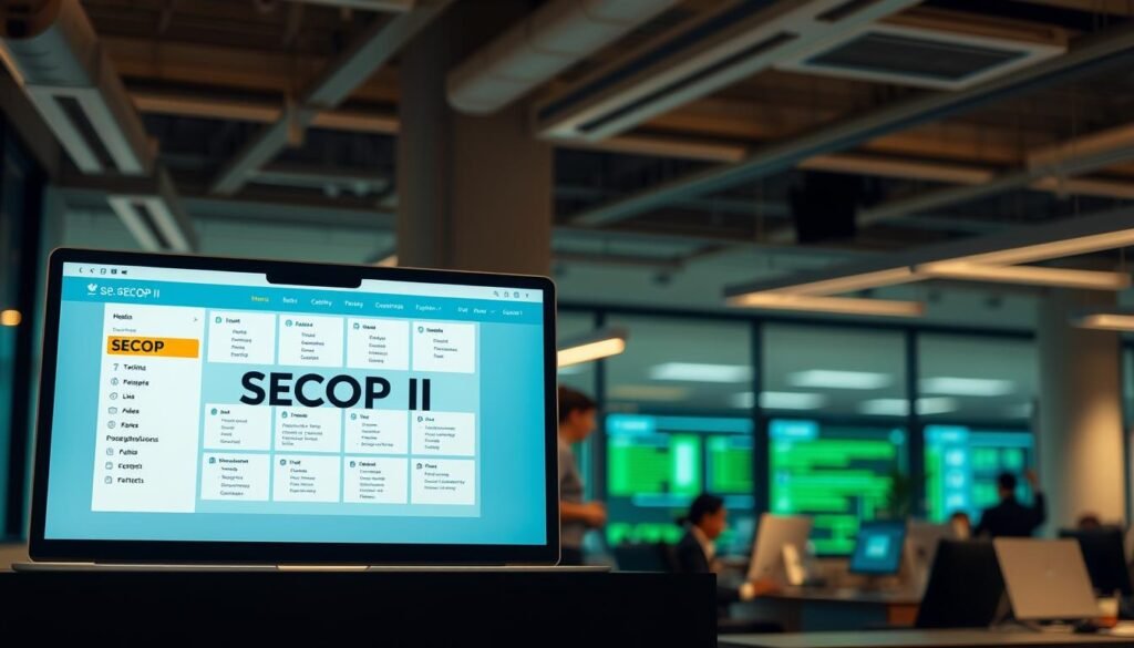 A sleek, modern digital procurement platform, SECOP II, stands prominently against a backdrop of a bustling government office. The platform's clean, intuitive interface is illuminated by a soft, warm lighting, inviting users to navigate its features with ease. The scene is captured from a slightly elevated angle, allowing a comprehensive view of the platform's layout and functionality. The overall atmosphere conveys a sense of efficiency, transparency, and trust, reflecting the essential role SECOP II plays in the public procurement process in Colombia. A sleek, modern digital procurement platform, SECOP II, stands prominently against a backdrop of a bustling government office. The platform's clean, intuitive interface is illuminated by a soft, warm lighting, inviting users to navigate its features with ease. The scene is captured from a slightly elevated angle, allowing a comprehensive view of the platform's layout and functionality. The overall atmosphere conveys a sense of efficiency, transparency, and trust, reflecting the essential role SECOP II plays in the public procurement process in Colombia.