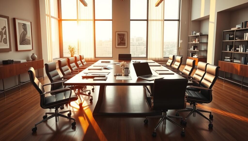 A sleek, modern office interior with a large conference table surrounded by leather chairs. The room is flooded with warm, natural light streaming through floor-to-ceiling windows, casting a soft glow on the polished hardwood floors. On the table, various documents, laptops, and a coffee mug are neatly arranged, suggesting an ongoing discussion or meeting. The walls are adorned with minimalist artwork and shelves displaying business-related books and decor. The overall atmosphere is one of professionalism, organization, and efficiency, reflecting the subject of "Ley 1116 2006 processes" and the expertise of the article. A sleek, modern office interior with a large conference table surrounded by leather chairs. The room is flooded with warm, natural light streaming through floor-to-ceiling windows, casting a soft glow on the polished hardwood floors. On the table, various documents, laptops, and a coffee mug are neatly arranged, suggesting an ongoing discussion or meeting. The walls are adorned with minimalist artwork and shelves displaying business-related books and decor. The overall atmosphere is one of professionalism, organization, and efficiency, reflecting the subject of "Ley 1116 2006 processes" and the expertise of the article.